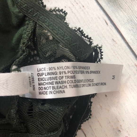 Blake & Co Dark Green Lace Racerback Pull-Over Bralettes NWT M - Picture 5 of 7
